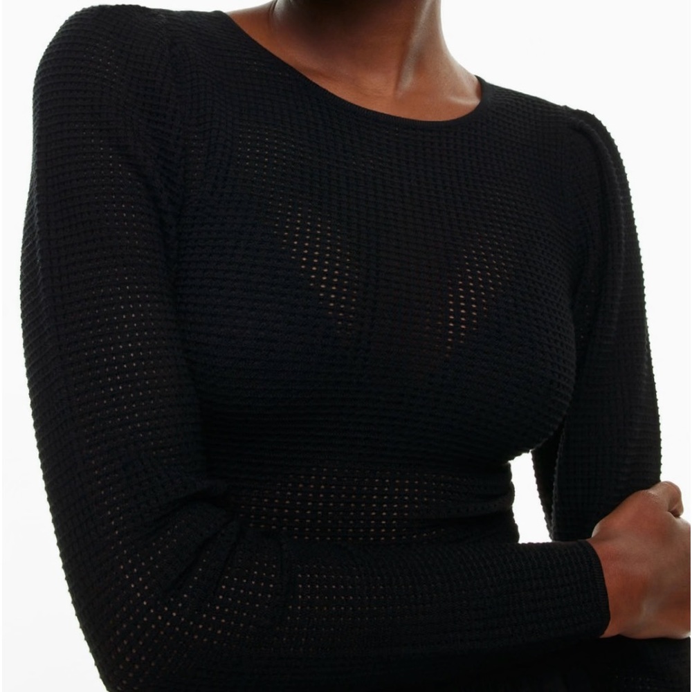 Aritzia Rosetta Sweater Mesh Sweater Black Size S - NWT